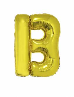 Enorme goudkleurige aluminium letter ballon - Decoratie > Ballonnen