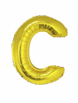 Enorme goudkleurige aluminium letter ballon - Decoratie > Ballonnen