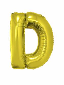 Enorme goudkleurige aluminium letter ballon - Decoratie > Ballonnen