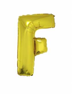 Enorme goudkleurige aluminium letter ballon - Decoratie > Ballonnen