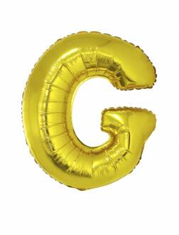 Enorme goudkleurige aluminium letter ballon - Decoratie > Ballonnen