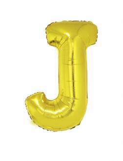 Enorme goudkleurige aluminium letter ballon - Decoratie > Ballonnen