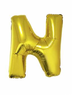 Enorme goudkleurige aluminium letter ballon - Decoratie > Ballonnen