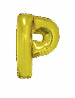 Enorme goudkleurige aluminium letter ballon - Decoratie > Ballonnen