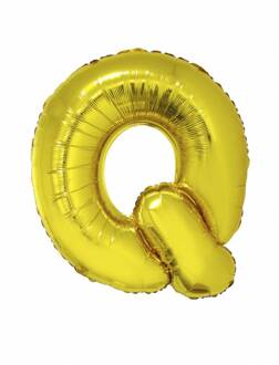 Enorme goudkleurige aluminium letter ballon - Decoratie > Ballonnen