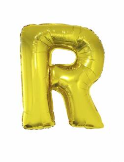 Enorme goudkleurige aluminium letter ballon - Decoratie > Ballonnen