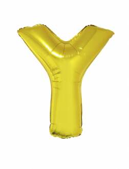 Enorme goudkleurige aluminium letter ballon - Decoratie > Ballonnen