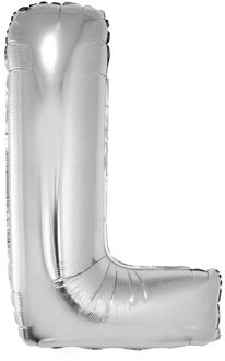 Enorme zilverkleurige aluminium letter ballon - Decoratie > Ballonnen