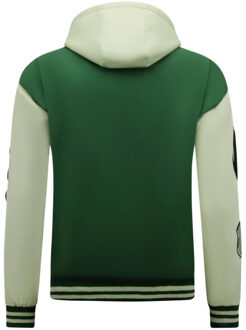 Enos College jack oversized met capuchon 8630 - maat XL Groen