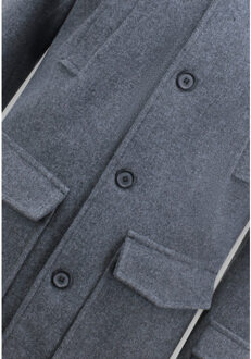 Enos Getailleerde mantel jas winter met capuchon 8931 Grijs