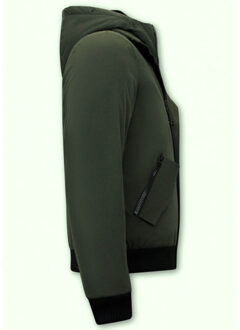 Enos Gewatteerde jas kort - maat M Groen