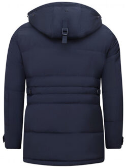 Enos Gewatteerde jas lange Blauw
