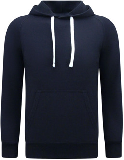 Enos Hoodie basic hoodie Blauw - L