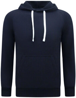 Enos Hoodie basic hoodie - maat M Blauw