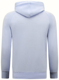 Enos Hoodie effen basic hoodie Blauw - L