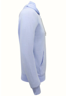 Enos Hoodie effen basic hoodie Blauw - XXL