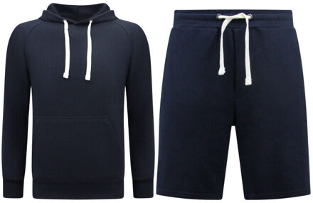 Enos Hoodie korte broek Blauw - S