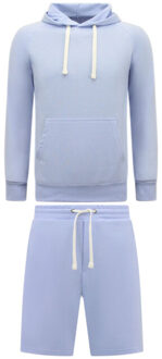 Enos Hoodie korte joggingbroek - maat XL Blauw