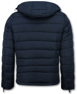 Enos Jack met capuchon slim fit - maat L Blauw