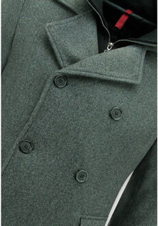Enos Klassieke mantel halflang getailleerd 805 Grijs