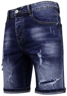 Enos Korte broek stretch denim short Blauw - 38