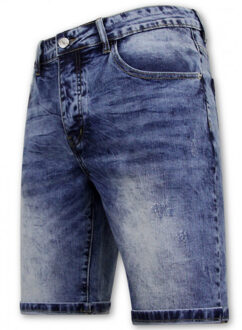 Enos Korte spijkerbroek stretch denim short Blauw - 36