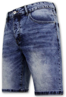 Enos Korte spijkerbroek stretch denim short Blauw - 38