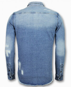 Enos Lange spijker denim Blauw