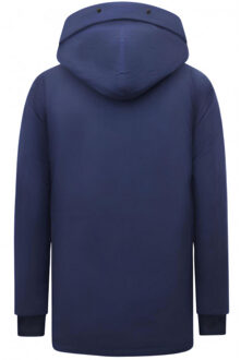 Enos Lange winterjas parka Blauw - S