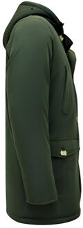 Enos Lange winterjas parka Groen - XS