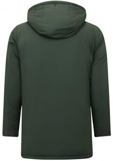 Enos Lange winterjas parka - maat M Groen