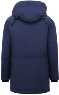 Enos Lange winterjassen met capuchon Blauw