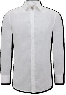 Enos Linnen regular fit Wit - XL