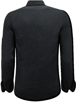 Enos Linnen regular fit Zwart - XL