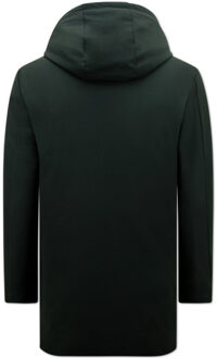 Enos Nette klassieke parka jas met capuchon 8927 - maat XL Zwart