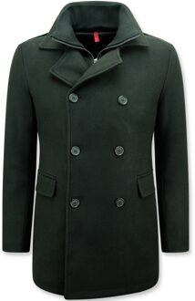 Enos Nette mantel halflang getailleerd 805 Zwart - L