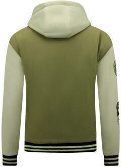 Enos Oversized baseball jas classic met capuchon 8632 Groen - L