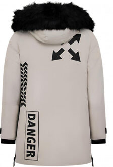 Enos Parka jas met faux bontkraag Zwart - XL