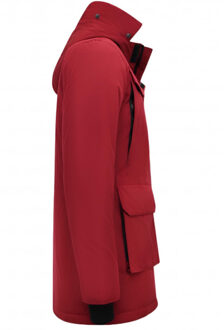 Enos Parka lange winterjas Rood