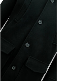 Enos Sportieve mantel met capuchon slim fit - maat S Zwart