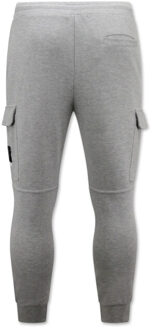 Enos Trainingsbroek slim fit met zakken Grijs - XL