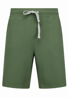 Enos Twinset ribbed oversized shirt - maat S Groen