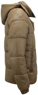 Enos Warme winterjas puffer jacket - maat S Bruin
