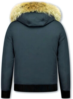 Enos Windjack Enos  Korte Winterjas Bontkraag