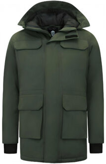 Enos Winter parka lang Groen - S