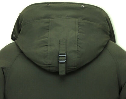 Enos Winterjas kort met capuchon Groen - XL