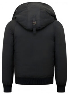 Enos Winterjas kort model Zwart - L