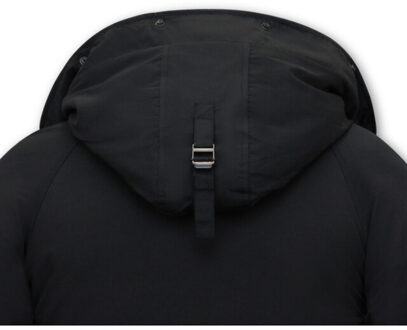 Enos Winterjas kort model Zwart - XL