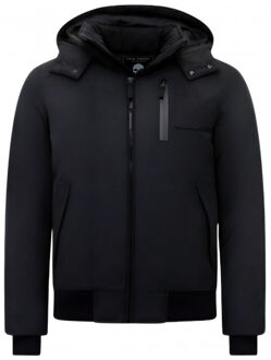 Enos Winterjas kort model Zwart - XL