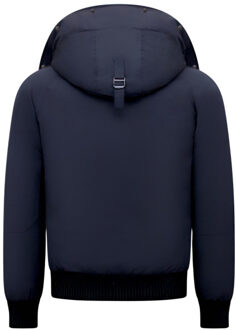 Enos Winterjas korte model Blauw - S